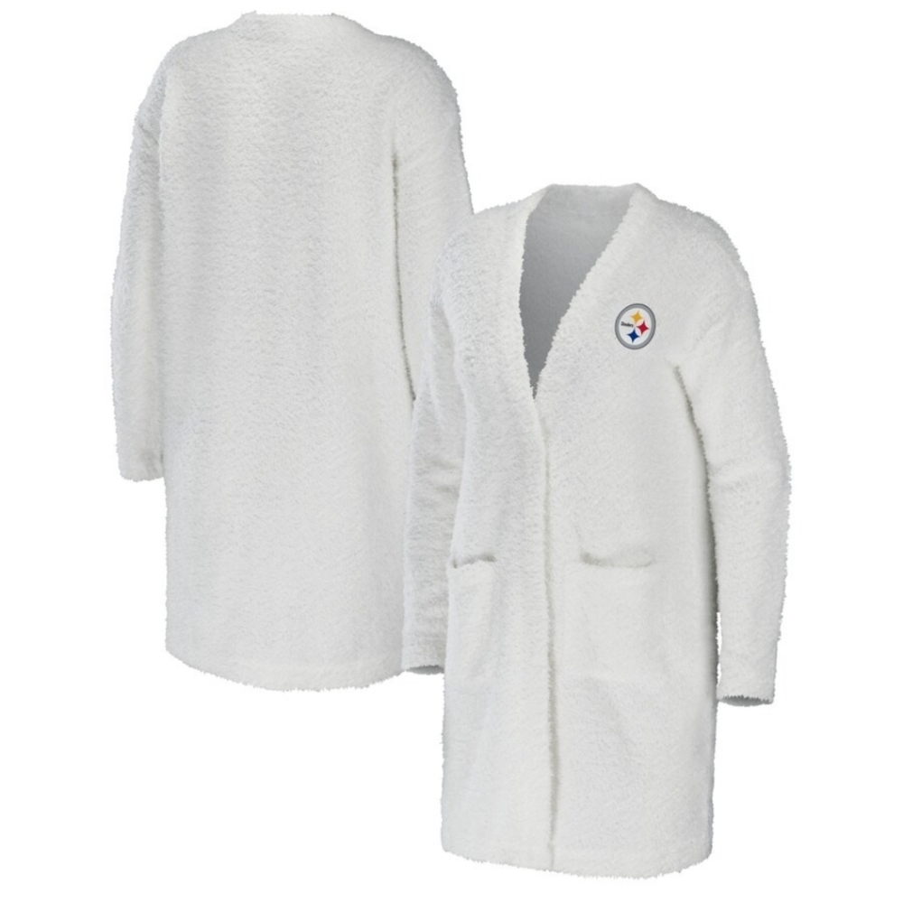 Pittsburgh Steelers Creamy White Lounge Cardigan From Wear By Erin Andrews